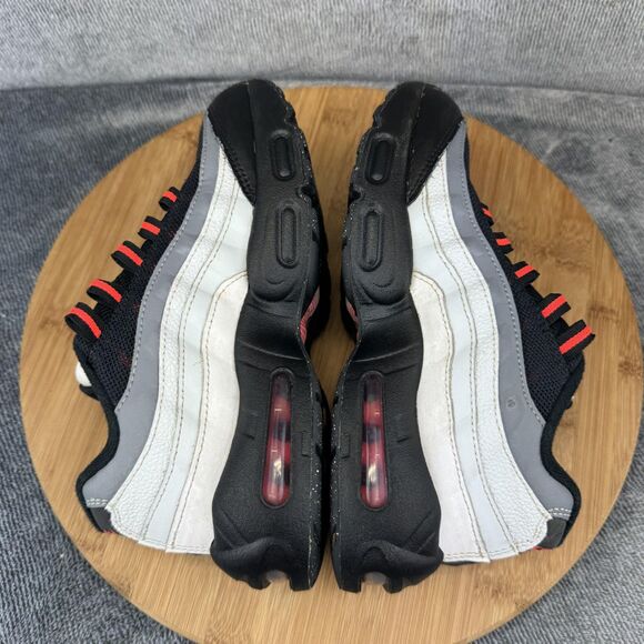 Nike Air Max 95 Recraft Shoes Youth Size 3Y Black White Red Sneakers CJ3907-101 - Picture 6 of 10